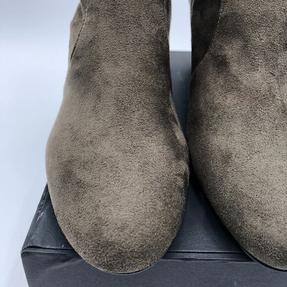 Aldo Ankle Booties‎ Women's Size 8 Green Suede Almond Toe Block Heel Side Zip - Picture 6 of 16